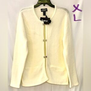 Women's Cream Cardigan Sweater